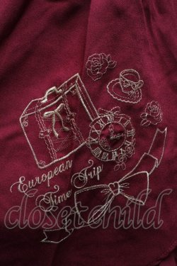 画像3: LIZ LISA / 後ろリボン刺繍ジャンスカ  ワイン S-25-07-01-046-LO-OP-AS-ZS