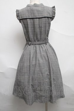 画像2: axes femme / ベルト付チェック柄ワンピース  グレー S-25-07-01-052-AX-OP-HR-ZS