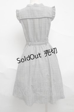 画像2: axes femme / ベルト付チェック柄ワンピース  グレー S-25-07-01-052-AX-OP-HR-ZS