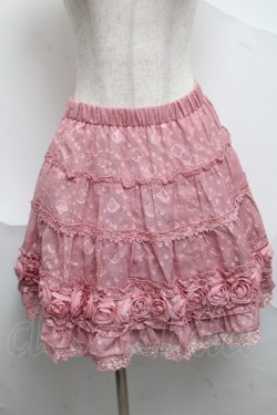 画像1: axes femme / ローズカットドビースカート  ピンク S-25-07-01-058-AX-SK-AS-ZS