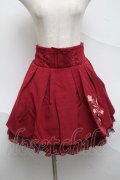 LIZ LISA / 花モチーフ付スカート  赤 S-25-07-01-063-LO-SK-AS-ZS
