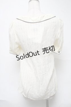 画像2: Blue rouge / 半袖ブラウス  オフ S-25-07-01-001-CA-TO-AS-ZS