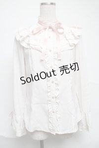axes femme / フリル袖ブラウス  オフ S-25-07-01-013-AX-BL-AS-ZS
