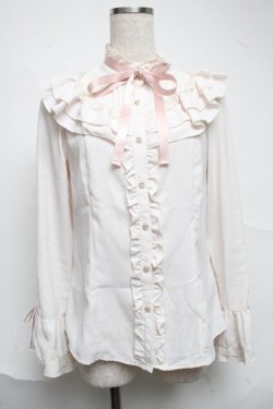 画像1: axes femme / フリル袖ブラウス  オフ S-25-07-01-013-AX-BL-AS-ZS
