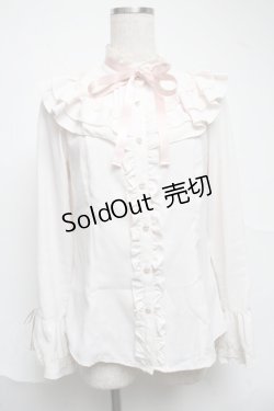 画像1: axes femme / フリル袖ブラウス  オフ S-25-07-01-013-AX-BL-AS-ZS