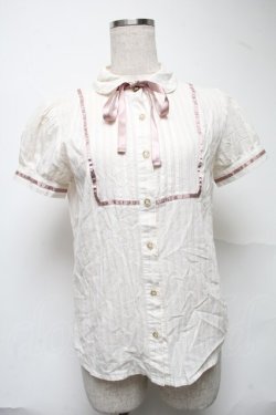 画像1: Blue rouge / 半袖ブラウス  オフ S-25-07-01-002-CA-TO-AS-ZS