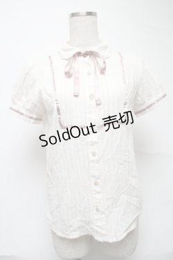 画像1: Blue rouge / 半袖ブラウス  オフ S-25-07-01-002-CA-TO-AS-ZS