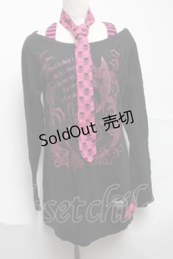 画像1: ALGONQUINS / プリントカットソー  黒 S-25-07-01-020-AL-TO-AS-ZS