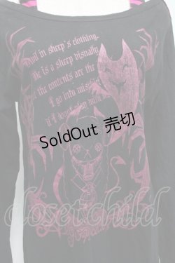画像3: ALGONQUINS / プリントカットソー  黒 S-25-07-01-020-AL-TO-AS-ZS