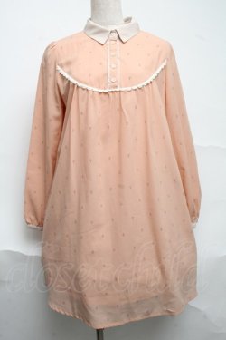 画像1: Blue rouge / 錨シフォンワンピース  ベージュ S-25-07-01-022-CA-OP-AS-ZS