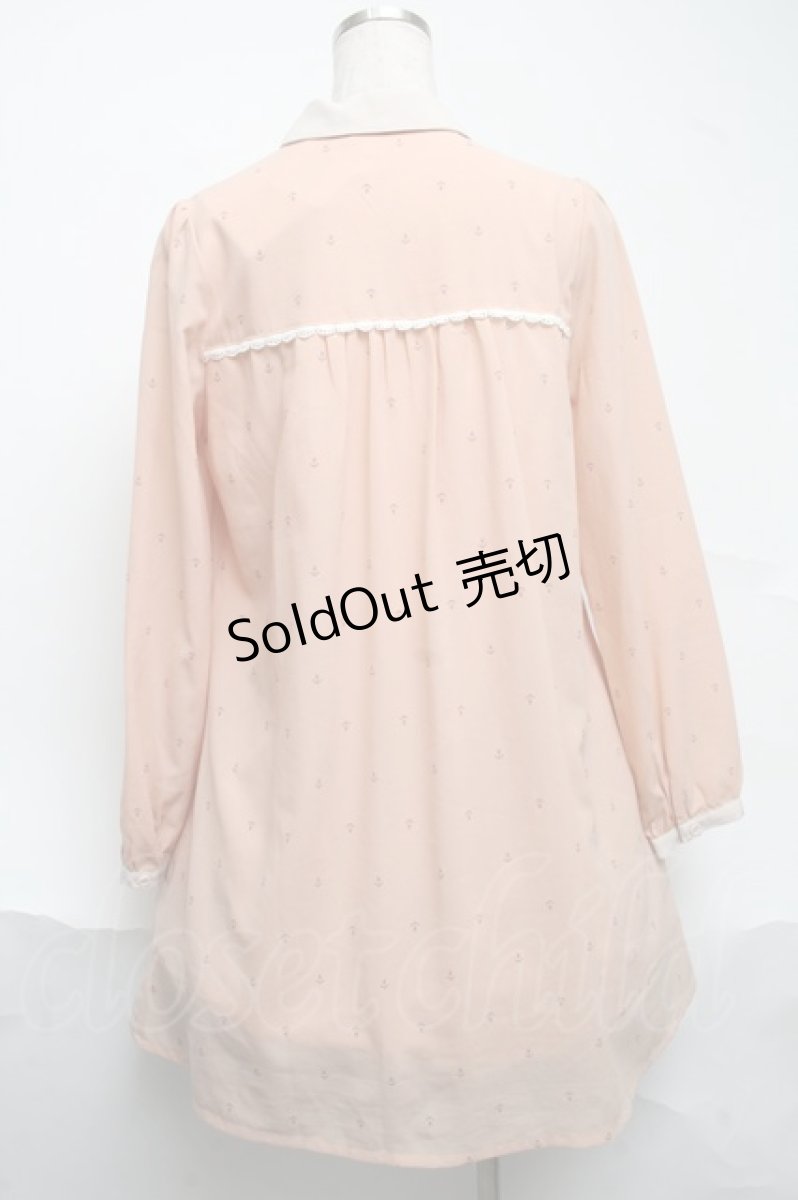 画像2: Blue rouge / 錨シフォンワンピース  ベージュ S-25-07-01-022-CA-OP-AS-ZT265 (2)