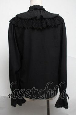 画像2: axes femme kawaii / ジャボ付きブラウス  黒 S-25-07-01-026-AX-BL-AS-ZS