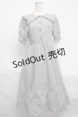 m petit by misako / ギンガムチェックワンピース  黒ｘ白 S-25-07-01-029-LO-OP-HR-ZS