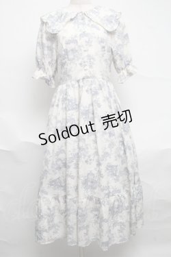 画像1: m petit by misako / トワルドジュイワンピース  オフｘブルー S-25-07-01-032-LO-OP-HR-ZS