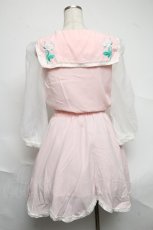 画像2: Swankiss / ローズセーラーワンピース  ピンク S-25-07-01-036-CA-OP-AS-ZT490 (2)
