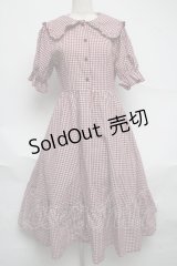 m petit by misako / ギンガムチェックワンピース  赤ｘ白 S-25-07-01-038-LO-OP-HR-ZS