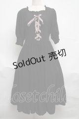 m petit by misako / AMレースアップワンピース  黒 S-25-07-01-040-LO-OP-HR-ZS