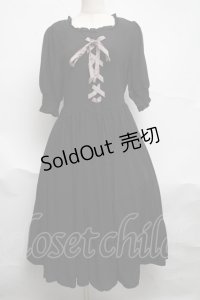 m petit by misako / AMレースアップワンピース  黒 S-25-07-01-040-LO-OP-HR-ZS