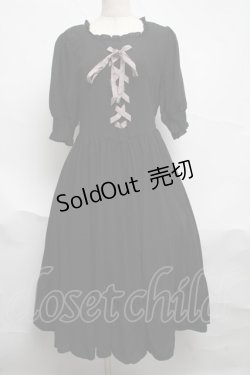 画像1: m petit by misako / AMレースアップワンピース  黒 S-25-07-01-040-LO-OP-HR-ZS