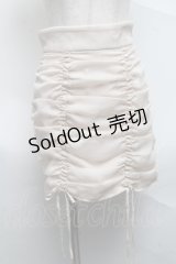 EATME / ギャザースカート  ベージュ S-25-07-03-051-LO-SK-HR-ZS