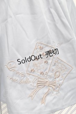 画像3: axes femme POETIQUE / トランプ刺繍サス付スカート  サックス S-25-07-03-052-AX-SK-HR-ZS