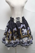 axes femme kawaii / ジュエリースターズスカート  紺 S-25-07-03-053-AX-SK-HR-ZS