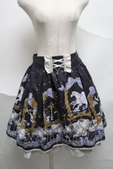 axes femme kawaii / ジュエリースターズスカート  紺 S-25-07-03-053-AX-SK-HR-ZI