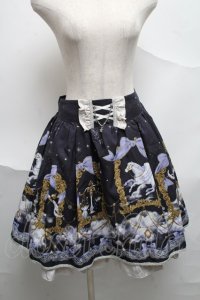 axes femme kawaii / ジュエリースターズスカート  紺 S-25-07-03-053-AX-SK-HR-ZS