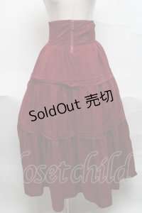 axes femme / チェック柄フリルスカート  グレー S-25-07-03-056-AX-SK-HR-ZS