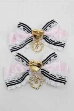 画像1: BABY,THE STARS SHINE BRIGHT / Queen of Hearts リボンクリップ  ピンク S-25-07-03-1005-BA-ZA-AS-ZS
