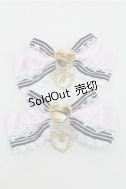 画像1: BABY,THE STARS SHINE BRIGHT / Queen of Hearts リボンクリップ  ピンク S-25-07-03-1005-BA-ZA-AS-ZS