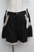 axes femme / 脇タック入りショートパンツ  黒 S-25-07-03-1056-AX-PA-AS-ZS