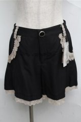 axes femme / 脇タック入りショートパンツ  黒 S-25-07-03-1056-AX-PA-AS-ZS