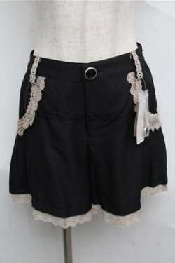 画像1: axes femme / 脇タック入りショートパンツ  黒 S-25-07-03-1056-AX-PA-AS-ZS