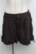 axes femme / ラメショートパンツ  ブラウン S-25-07-03-1057-AX-PA-AS-ZS