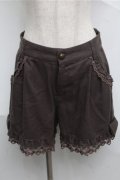 axes femme / 裾リボンショートパンツ  カーキ S-25-07-03-1058-AX-PA-AS-ZS