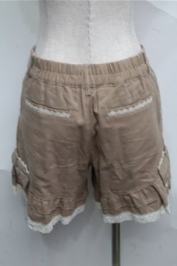 画像2: axes femme / 裾リボンショートパンツ  ベージュ S-25-07-03-1059-AX-PA-AS-ZS