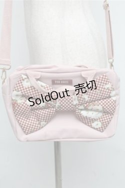 画像1: PINK HOUSE / ギンガムリボンショルダーバッグ  ピンク S-25-07-03-1011-LO-BG-HR-ZT501