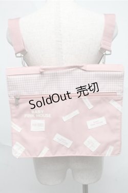 画像1: BABY PINK HOUSE / ロゴリュック  ピンク S-25-07-03-1012-LO-ZA-HR-ZS