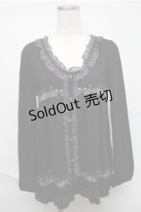 axes femme / カーディガン風プルオーバー  黒 S-25-07-03-1037-AX-TO-HR-ZS