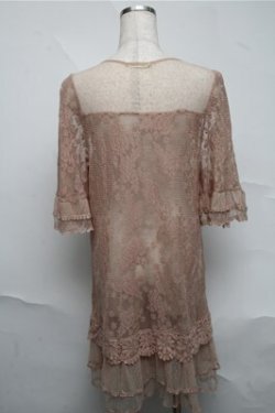 画像2: axes femme / 総レースロングカーディガン  ベージュ S-25-07-03-1039-AX-TO-AS-ZS