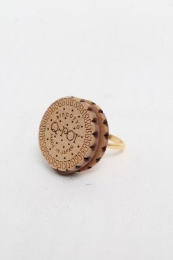 画像1: Q-pot. / ラウンドビスケットリング  ブラウン S-25-07-03-004-QP-AC-AS-ZS