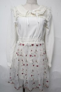 LIZ LISA / お花刺繍チュールワンピース  オフ S-25-07-03-034-LO-OP-AS-ZS