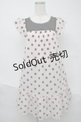 Emily Temple cute / フロッキードットチュールワンピース  ピンク S-25-07-04-039-ET-OP-HR-ZS