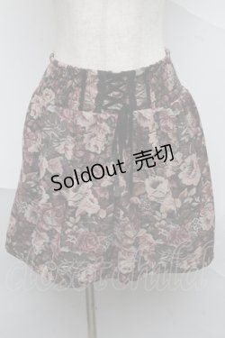 画像1: axes femme / ゴブランプリントスカート  黒 S-25-07-04-051-AX-SK-HR-ZS