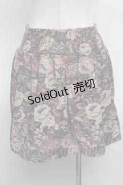 画像2: axes femme / ゴブランプリントスカート  黒 S-25-07-04-051-AX-SK-HR-ZS