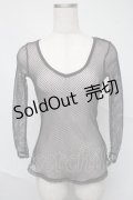 GOTH / メッシュトップス  黒ｘ紫 S-25-07-04-007-GO-TO-HR-ZS