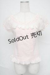 LIZ LISA / お花チュールデザイントップス  ピンク S-25-07-04-011-LO-OP-AS-ZS