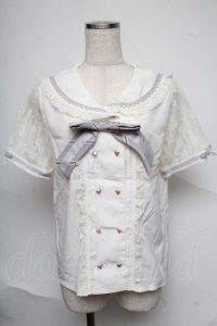 LIZ LISA / レースセーラーブラウス  オフｘブルー S-25-07-04-014-LO-BL-HR-ZS