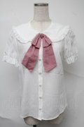 Secret Honey / さくらんぼ刺繍セーラーブラウス  白 S-25-07-04-018-CA-BL-HR-ZS